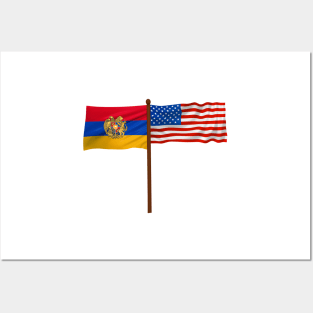 American Armenian Flag Posters and Art